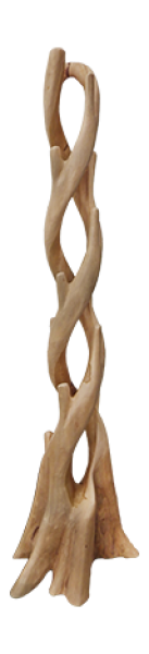 Garderobenbaum doppelt aus Vollholz ca. 40x40cm Höhe 200 cm